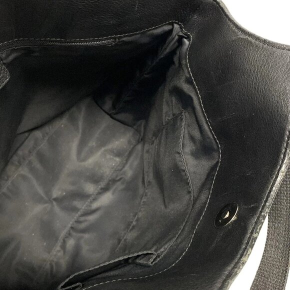 Auth DIOR/ChristianDior Street Chic/Trotter Black Jacquard Leather Tote Bag - Picture 10 of 16